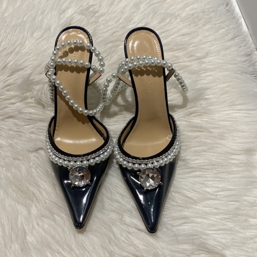 Mach & Mach Diamond of Elizabeth‎ embellished pvc pump size 37.5EU - Picture 3 of 13